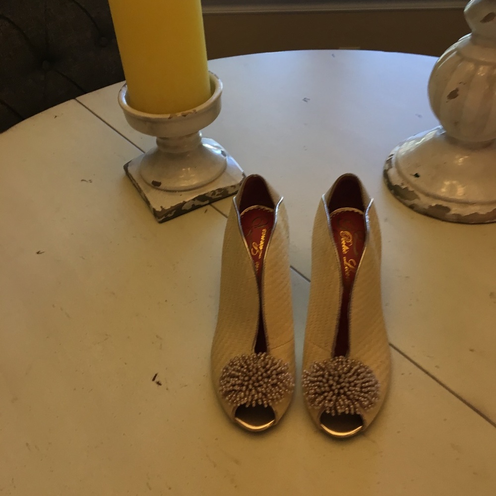 Poetic Licence Pearl and Cream Booties